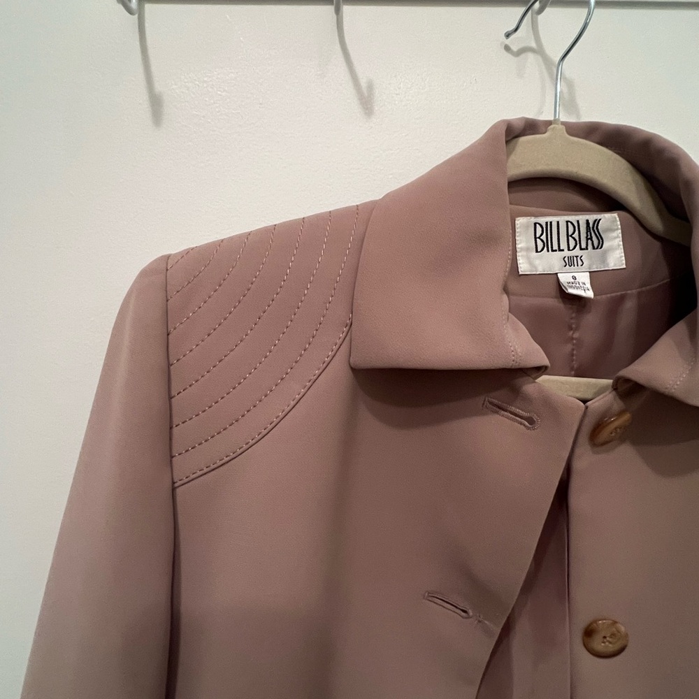 Vintage Bill Blass Long Spring Coat in Light Brown Size 8